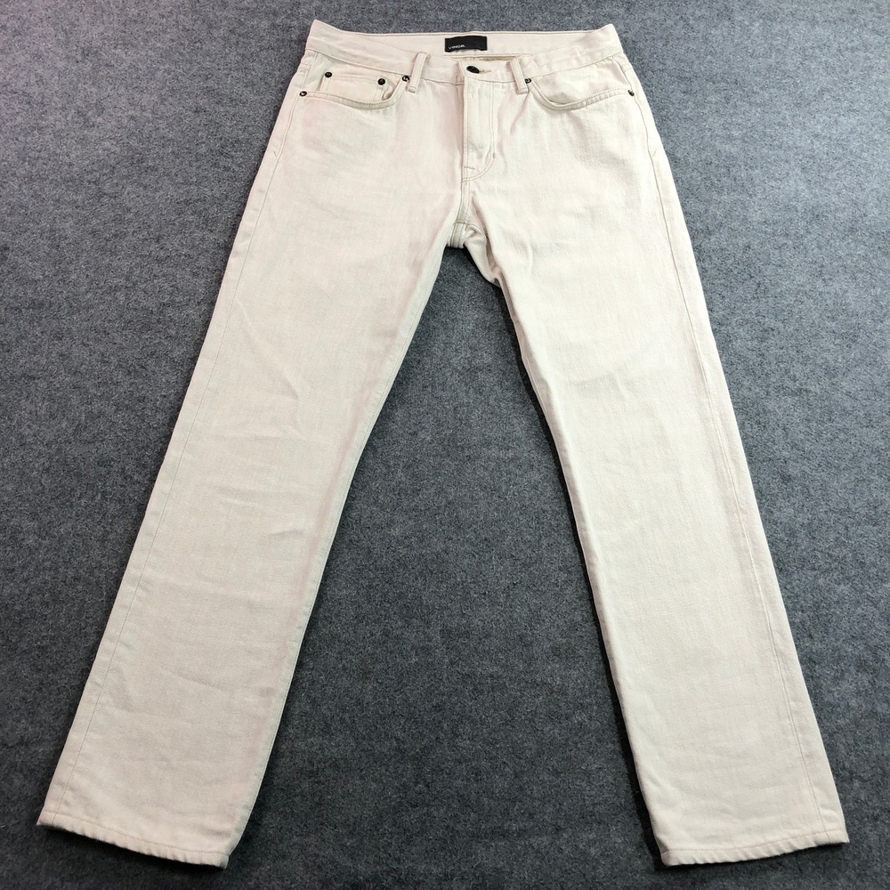 Vince Mens Slim Jeans 31x30 Natural Rinse Off-White Cream VM.212 Made in USA